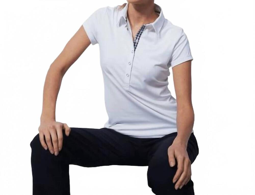 NEW DAILY SPORTS dina golf polo shirt in white